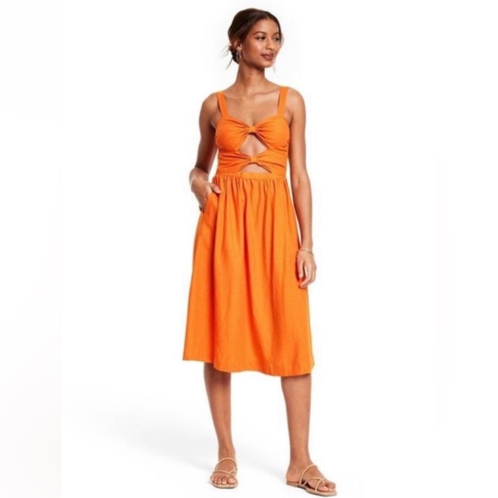 Fe Noel X Target Orange Cutout Dress